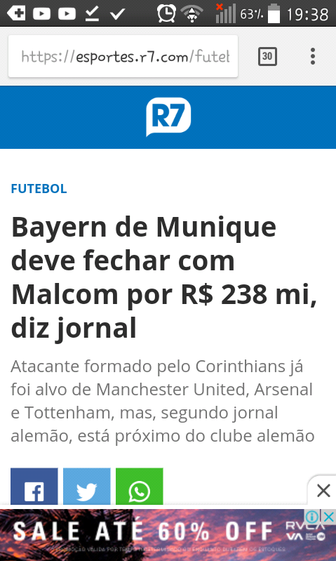 Malcom no Bayern por 60 milhes de euros