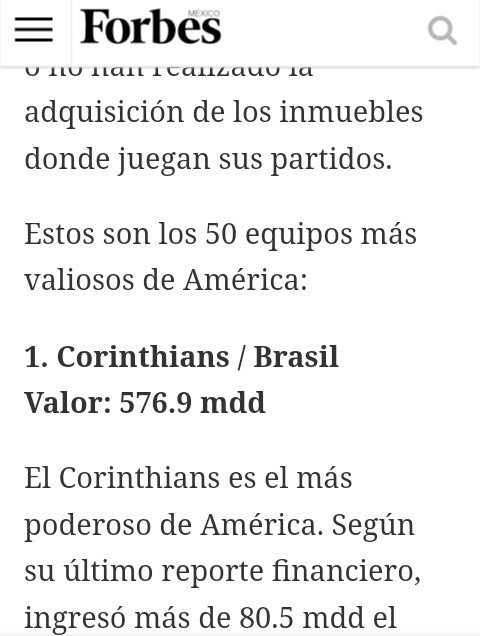 Corinthians  eleito clube mais valioso da Amrica