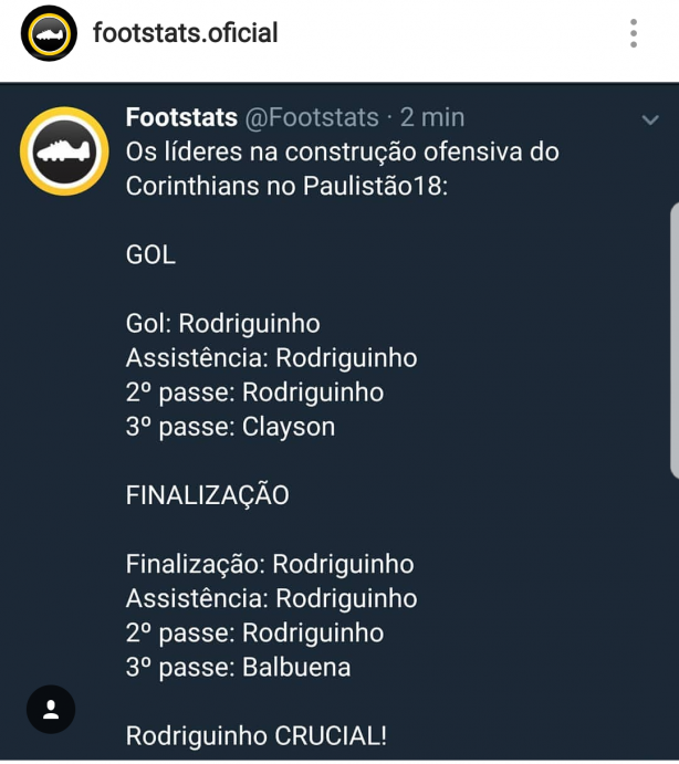 Ataque do Corinthians = Rodriguinho