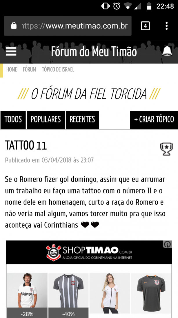 Romero no fez o dele, mas pela raa ser que vale uma tattoo? (Tattoo 11)