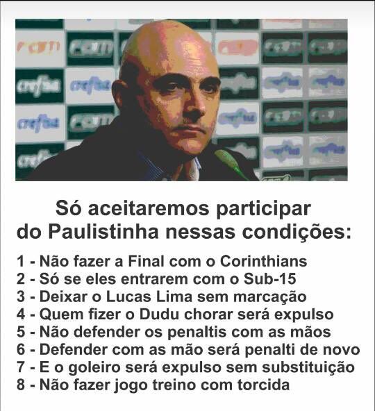 Palmeiras faz novas exigncias. Um absurdo!