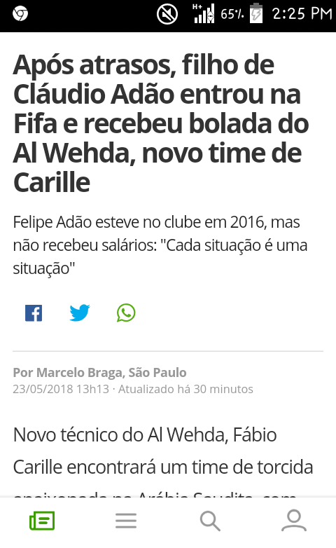 Jogador brasileiro ficou 4 meses sem receber do time de Carille.