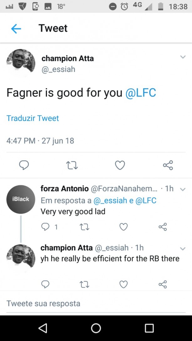 Torcida do Liverpool comentando sobre Fgner