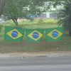 Ambulantes j vendem bandeiras do Brasil