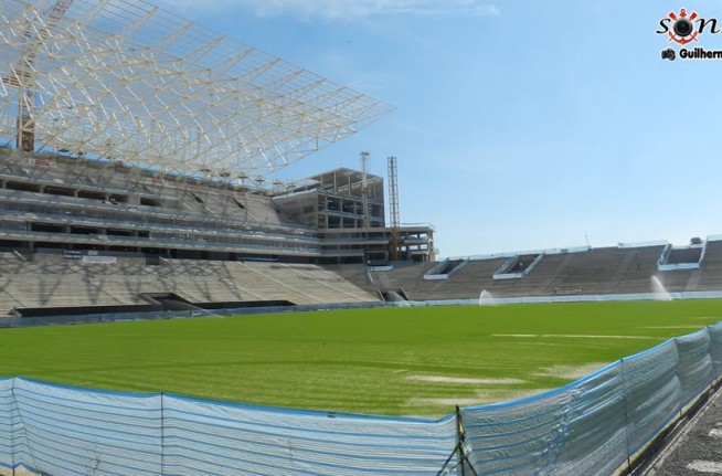 Arena Corinthians est com o gramado quase pronto pra receber partidas