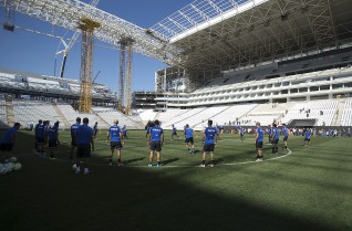 O primeiro Treino na Arena Corinthians