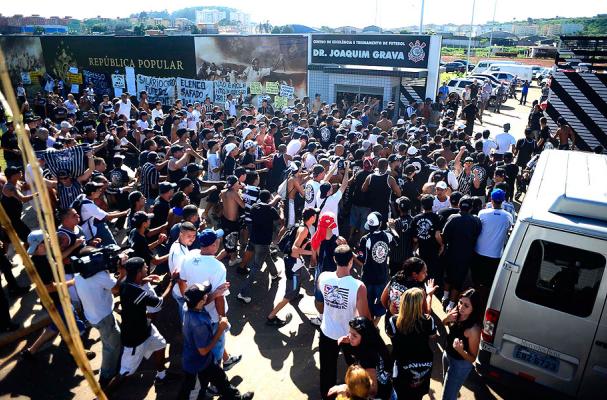 Protesto da torcida do Corinthians