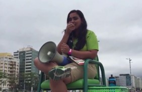 Orientadora da Rio 2016 grita Vai, Corinthians durante os jogos