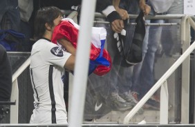 Romero comemora gol e fim da zica na Arena Corinthians
