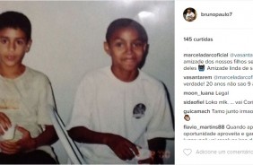 Em rede social, Bruno Paulo celebra amizade com companheiro de Timão