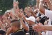 Torcida do Corinthians comemora vit�ria j� pensando no cl�ssico contra o Palmeiras