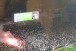 Sinalizadores e faixa para lembrar a goleada por 7 a 1 no setor norte da Arena Corinthians