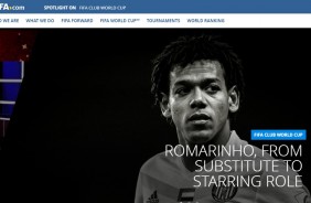 Site da entidade máxima do futebol destacou Romarinho
