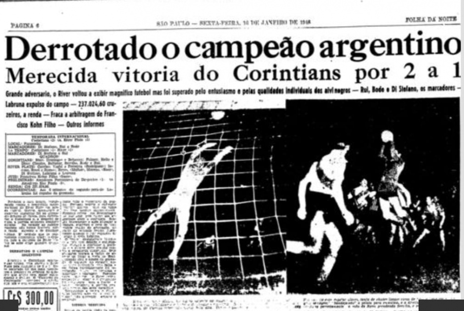Corinthians superou o grande time do River Plate no começo daquele ano