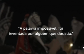 Gaviões da Fiel promoveu vídeo para incentivar os jogadores antes da partida contra o Flamengo