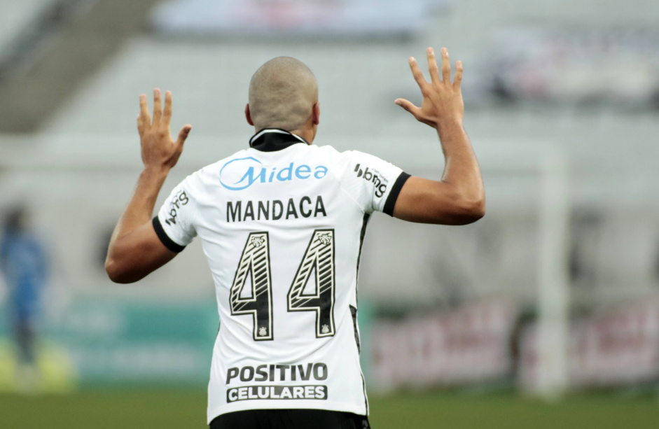 Mandaca na partida diante do Novorizontino, quando marcou seu nico gol como profissional do Corinthians