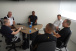 Representantes do Bayer Leverkusen e Corinthians se re�nem; Meu Tim�o conversa com um dos presentes