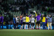 Jogadores do Corinthians comemoram classifica��o no vesti�rio do Allianz Parque; assista