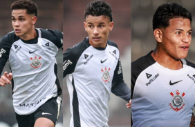 Luiz Gustavo Bahia (esquerda), Gui Amorim (centro) e Luiz Fernando (direita) est�o treinando com o elenco profissional