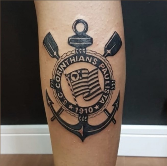 Tatuagem do Corinthians do Caique