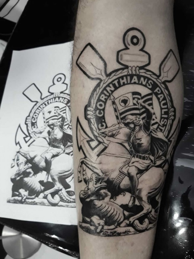 Tatuagem do Corinthians do Clayton
