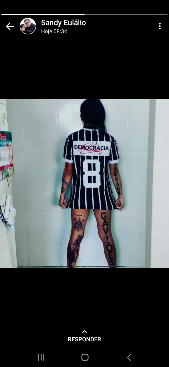 Tatuagem do Corinthians da Dalila