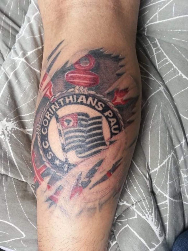 Tatuagem do Corinthians do Felipe Santos