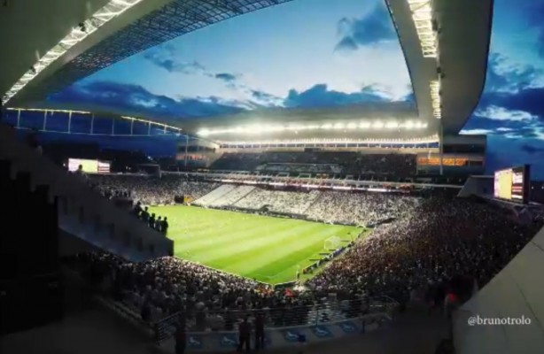 Time-lapse do clássico entre Corinthians e Santos na Arena