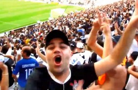 Gol do Corinthians filmado pela arquibancada