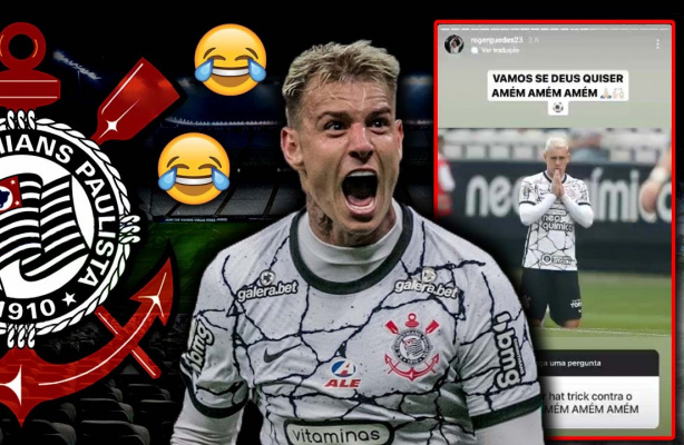 Róger Guedes respondendo torcedores do Corinthians no Instagram