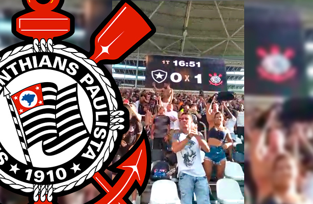 Calou o estdio! | Torcida corinthiana vai  loucura no 1 gol do Timo | Botafogo 0 x 1 Corinthians