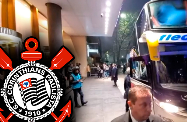 Olha a recepção da torcida no hotel pós Corinthians eliminando o Boca Juniors na Argentina