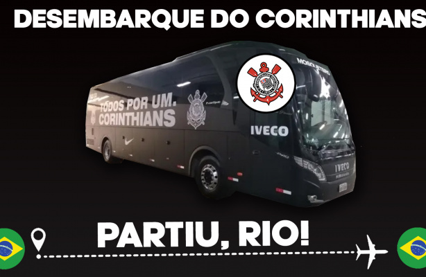 Corinthians chega ao Rio de Janeiro para enfrentar o Flamengo pela Libertadores