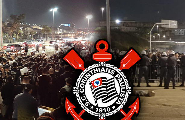 Urgente: protesto da torcida na sada da Arena ps-Corinthians 0 x 1 Palmeiras