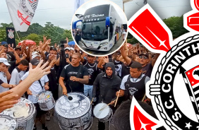 Torcida faz festa na frente do CT e encontra elenco do Timo antes de grande partida