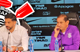 Matheus Donelli, prioridade de competi��o e mais: coletiva de Ram�n e Emiliano d�az no Corinthians