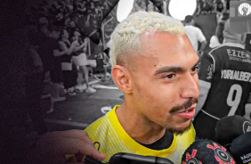 Matheuzinho fala sobre sentimento do t�tulo do Corinthians e comenta invas�o da Fiel torcida em Bras